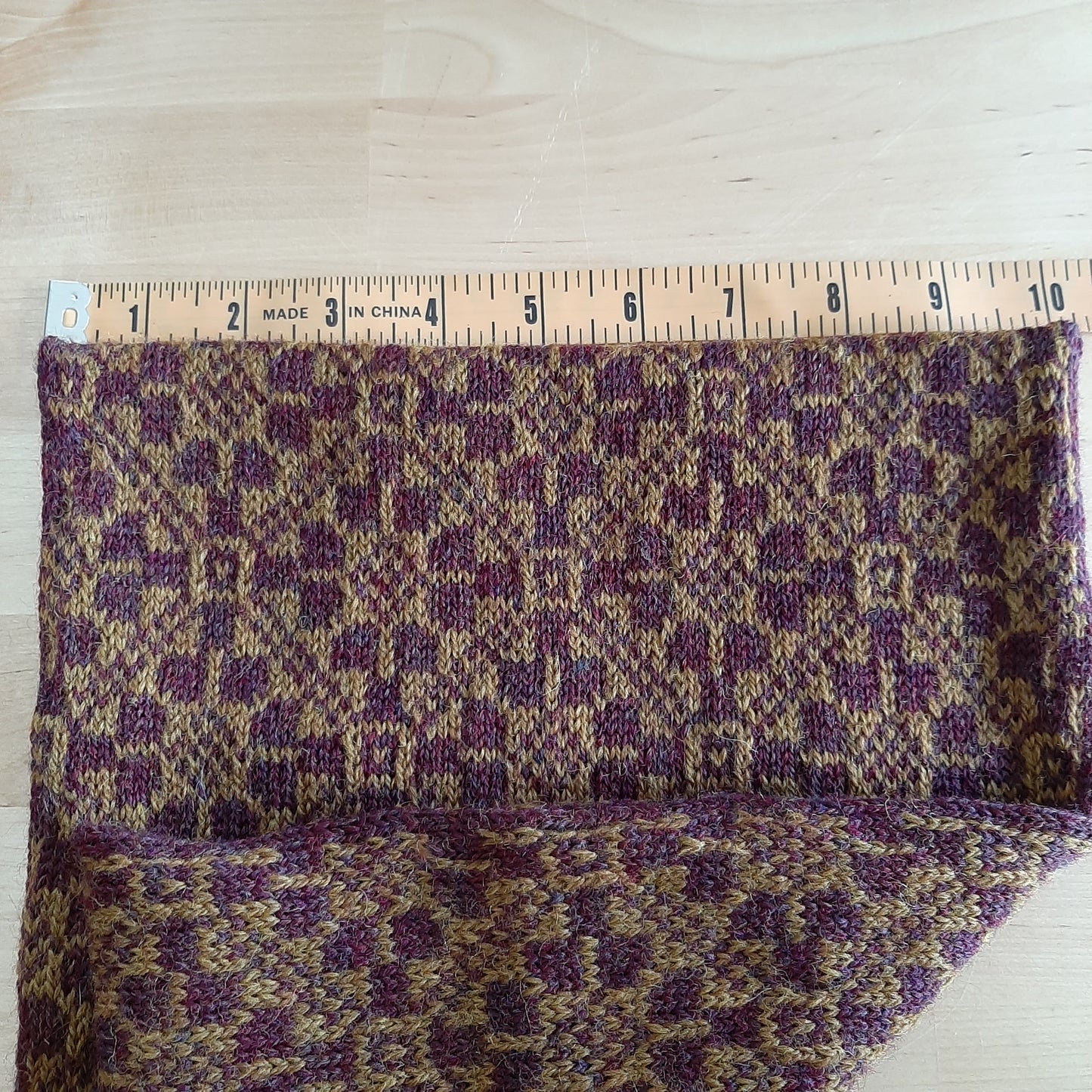 Burgundy Gold Neck Warmer Cowl