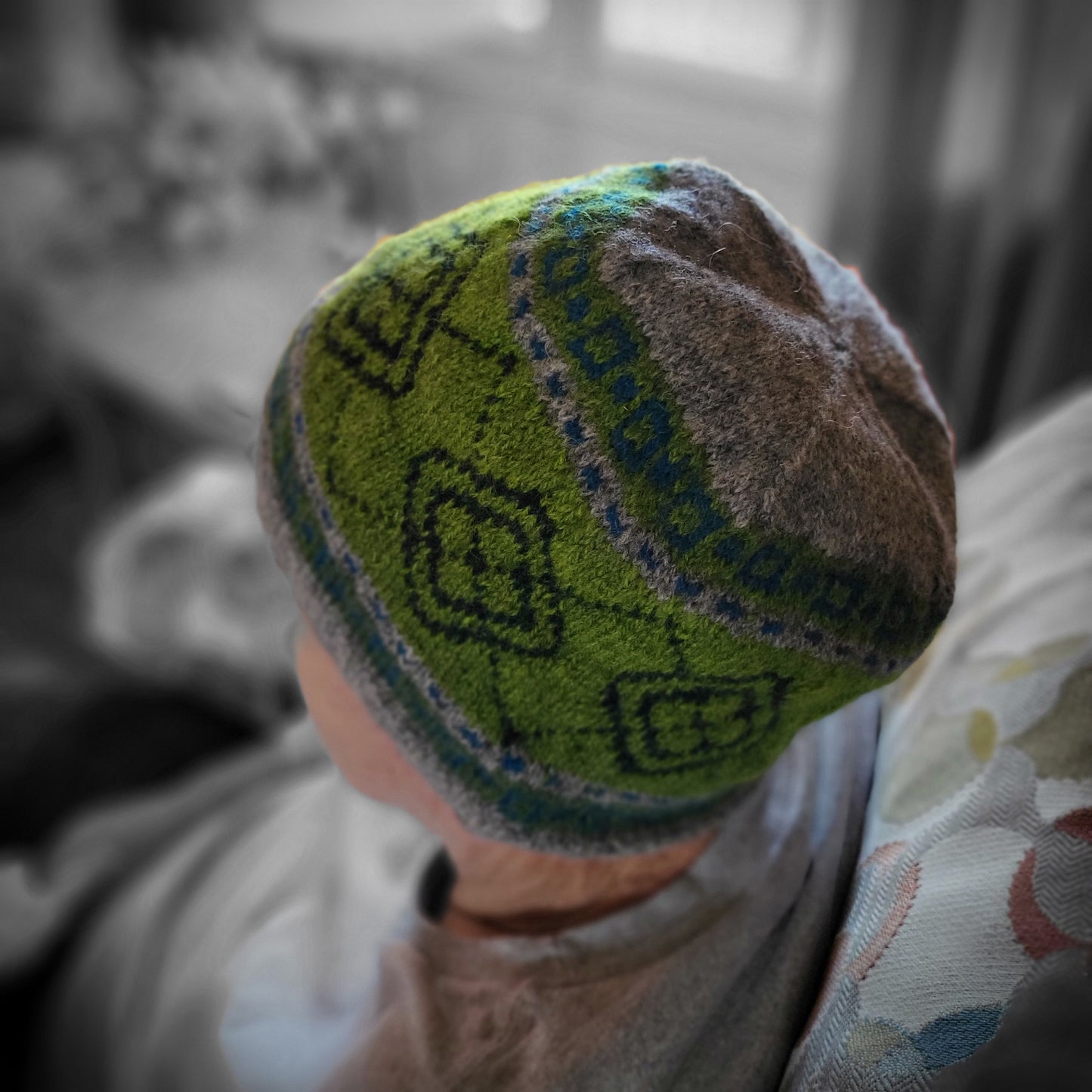 Men's Shetland Wool Beanie - Greener Pastures