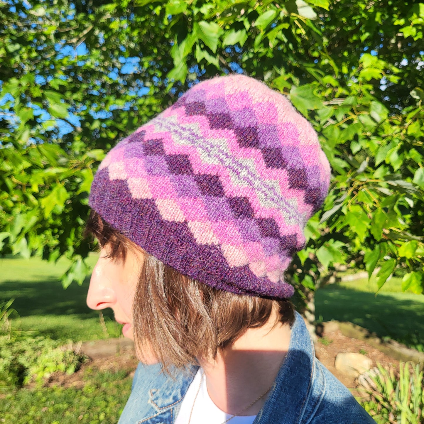 Pink Diamonds Wool Beanie