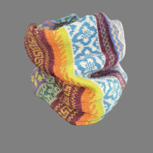 colorful neck cowl infinity scarf