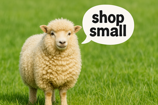 sheep saying shop small