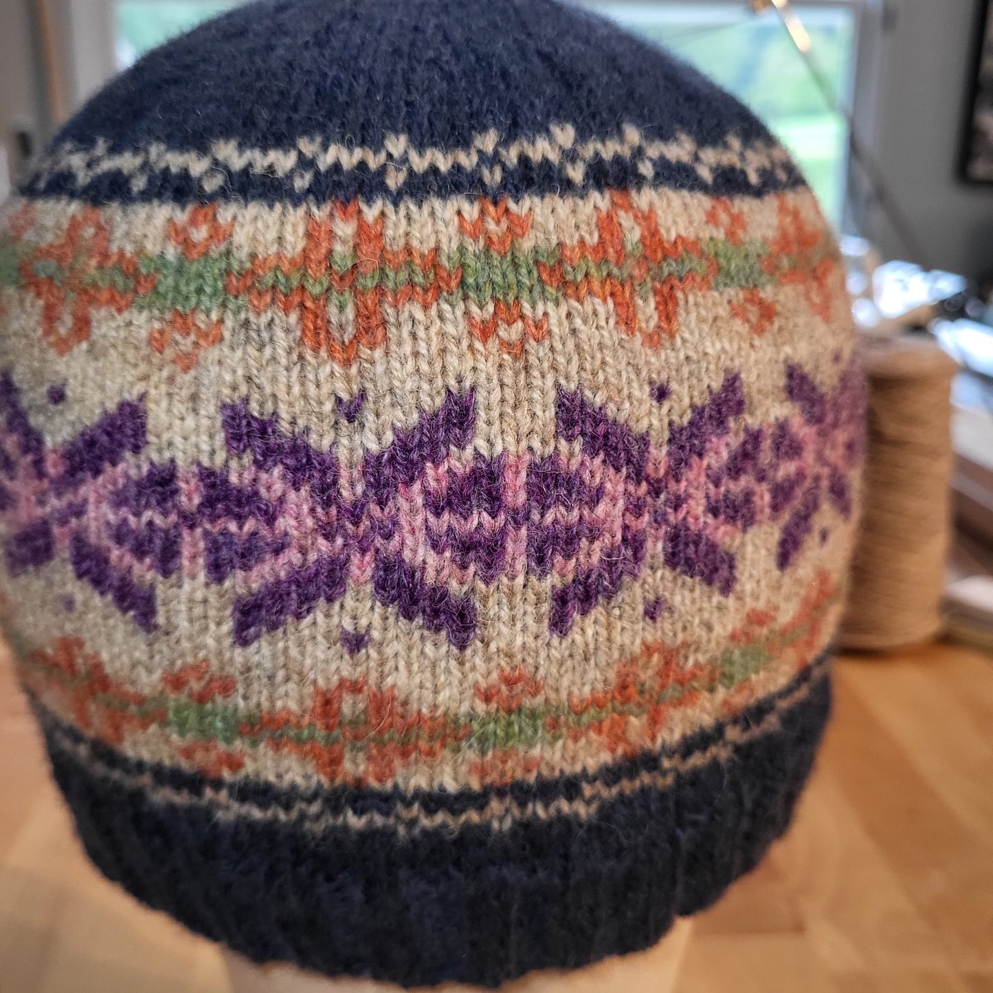 Traditional Fair Isle Beanie Blue