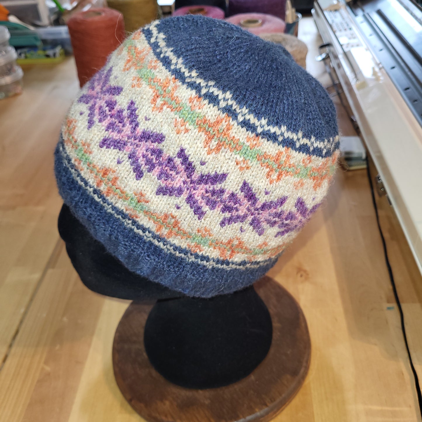 Traditional Fair Isle Beanie Blue