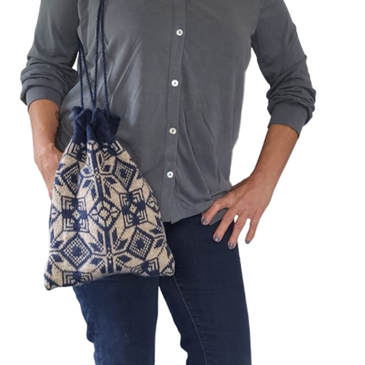 Sack Bag Shoulder Length Blue