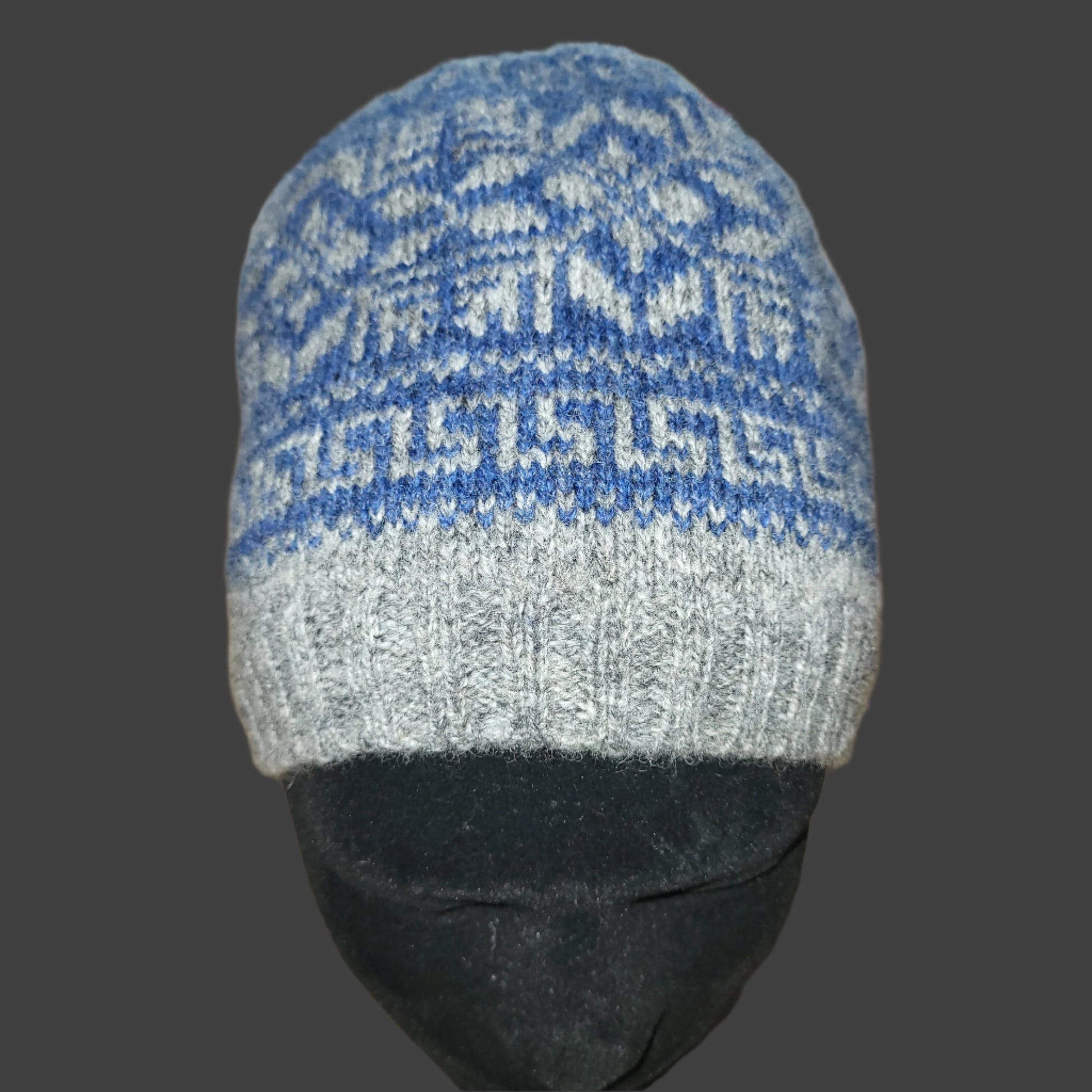 Wool Snowflake Fair Isle Beanie