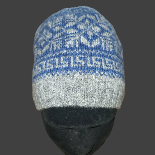 Wool Snowflake Fair Isle Beanie