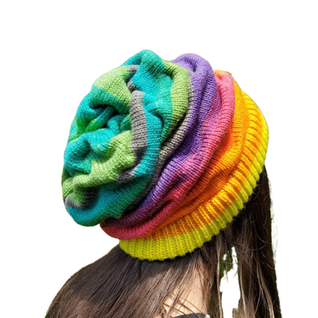 Rainbow pride beanie