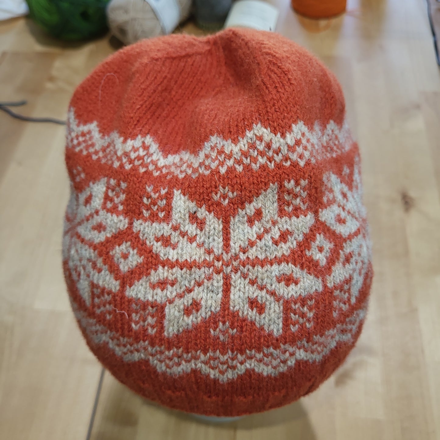 Fair Isle Knit Wool Beanie