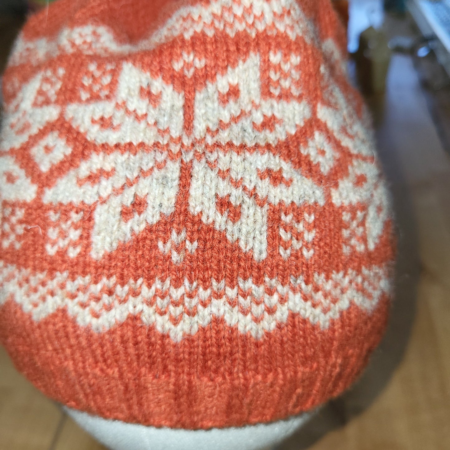 Fair Isle Knit Wool Beanie