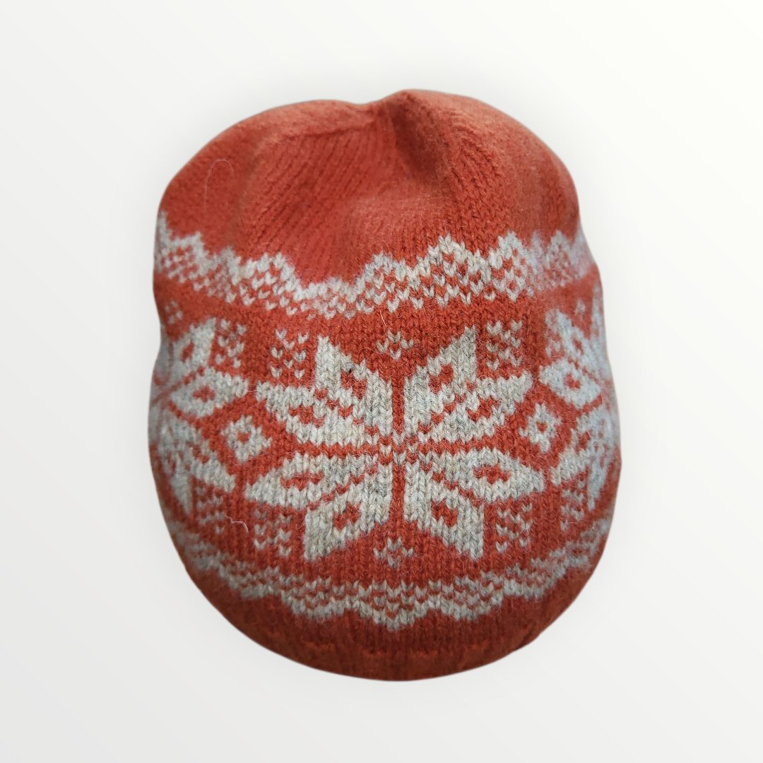 Fair Isle Knit Wool Beanie